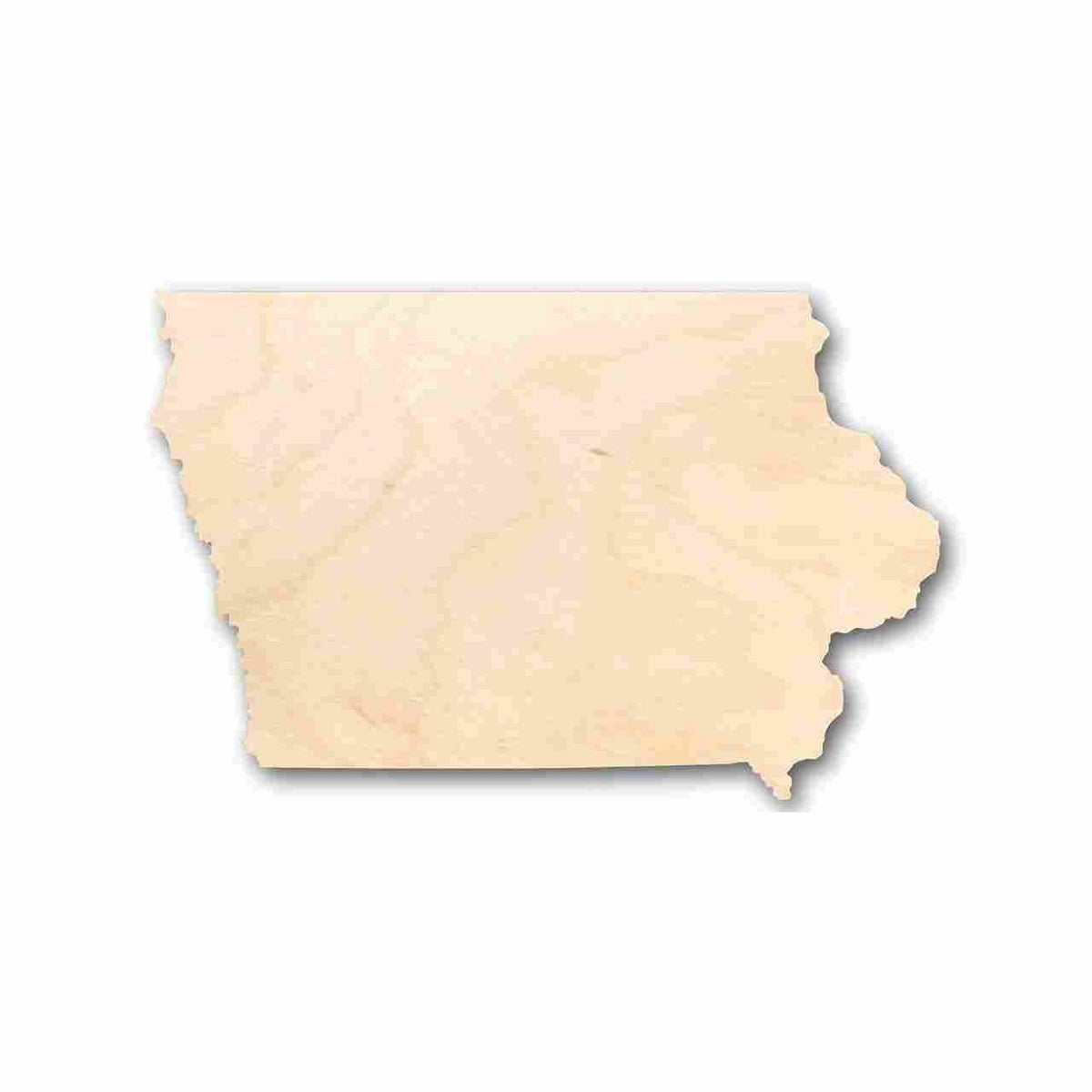 Unfinished Wood Iowa Shape - State - Craft - up to 46