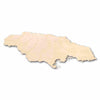 Unfinished Wood Jamaica Shape - Country - Craft - up to 46" DIY - 3" / 1/8"