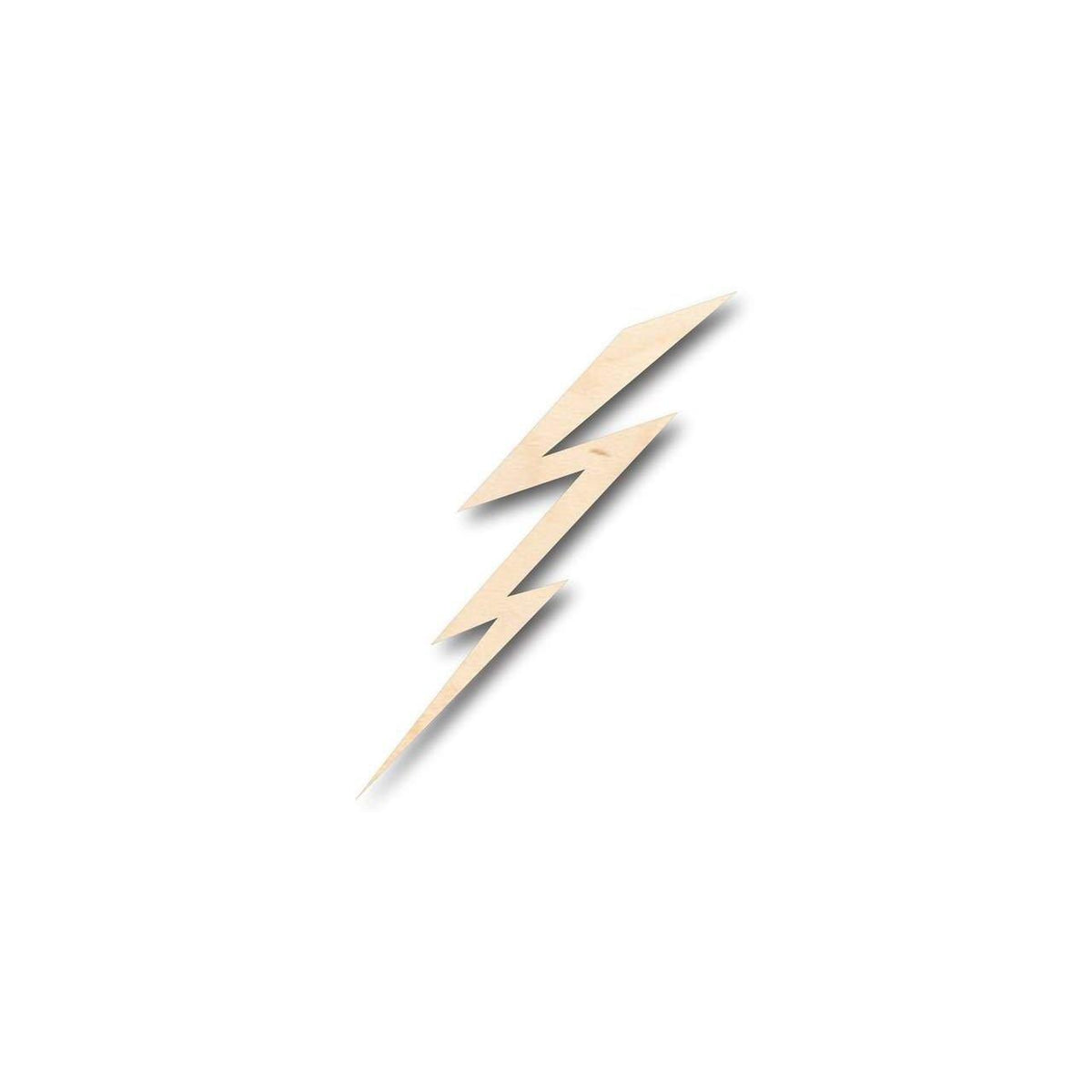 Unfinished Wood Lightning Shape - Weather - Craft - up to 46