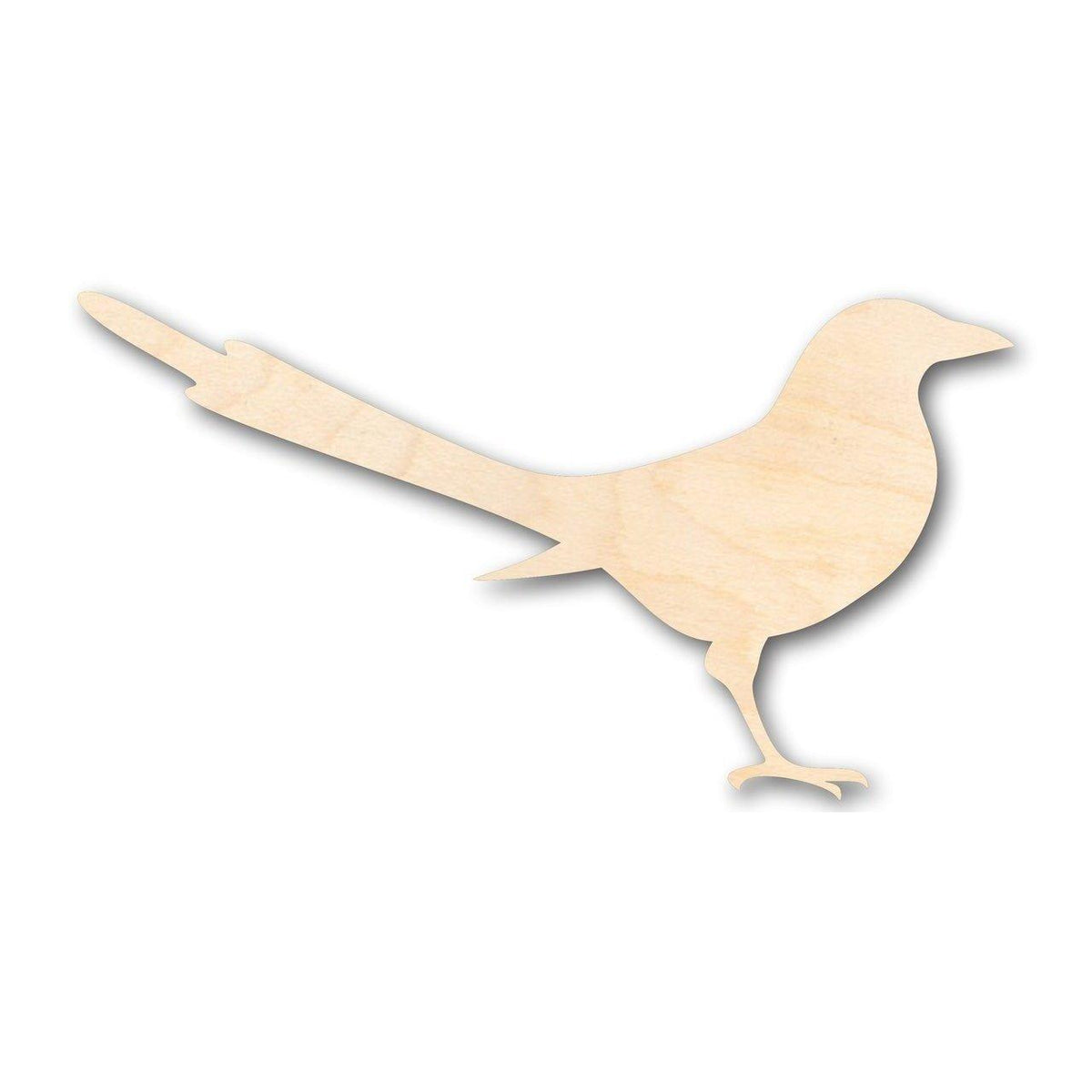 Unfinished Wood Magpie Shape - Bird - Wildlife - Craft - up to 46