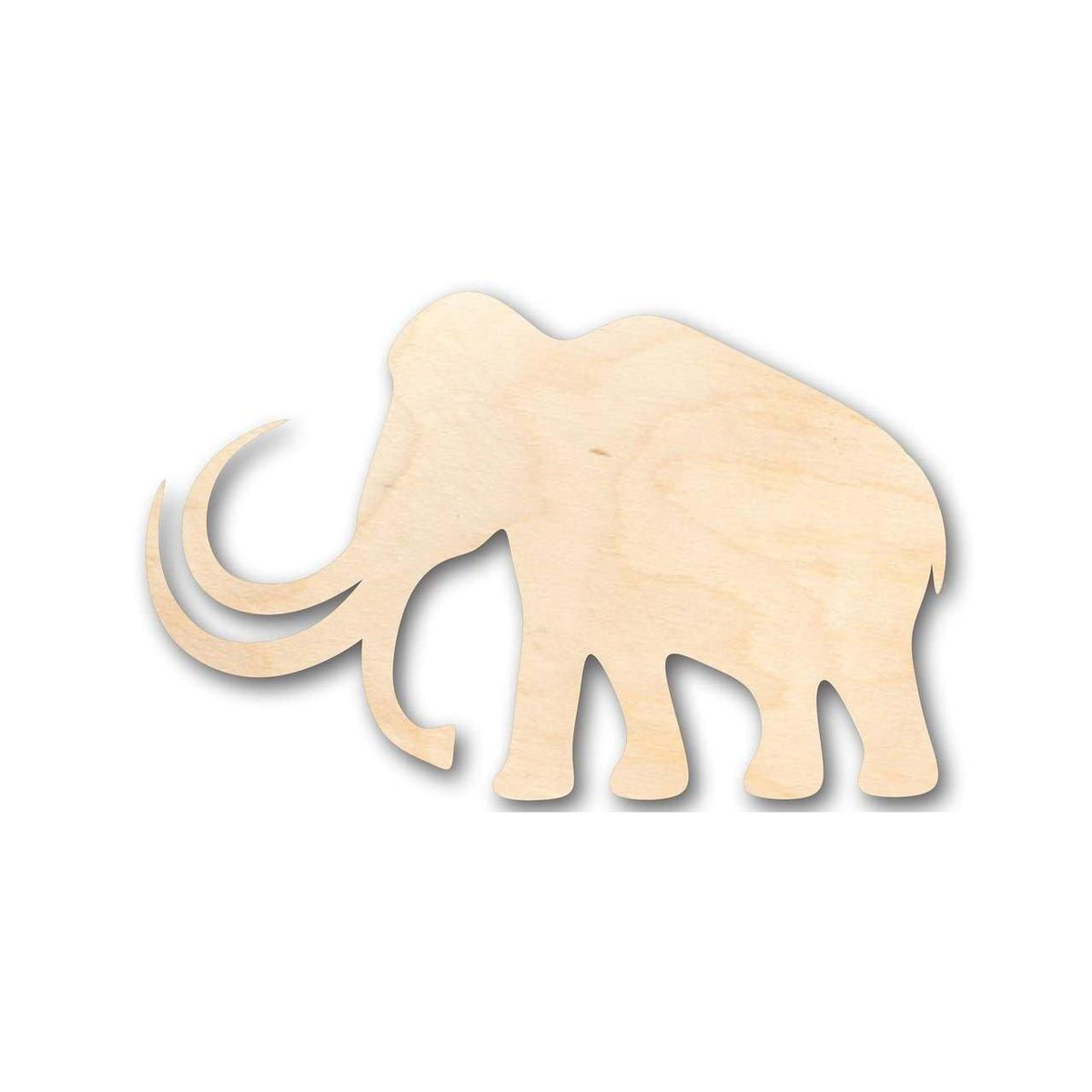 Unfinished Wood Mammoth Shape - Animal - Prehistoric - Craft - up to 46