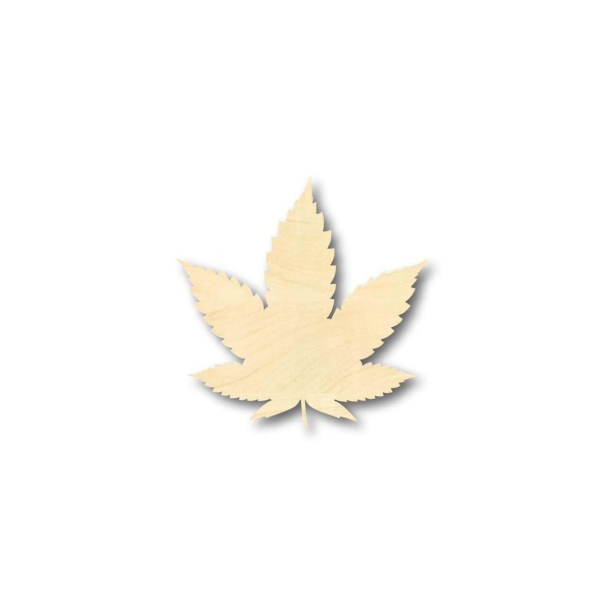 Unfinished Wood Marijuana Leaf Shape - Cannabis - Pot - Leaves - Craft - up to 46