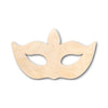 Unfinished Wood Masquerade Mask Shape - Party - Carnival - Craft up to 46" DIY - 3" / 1/8"