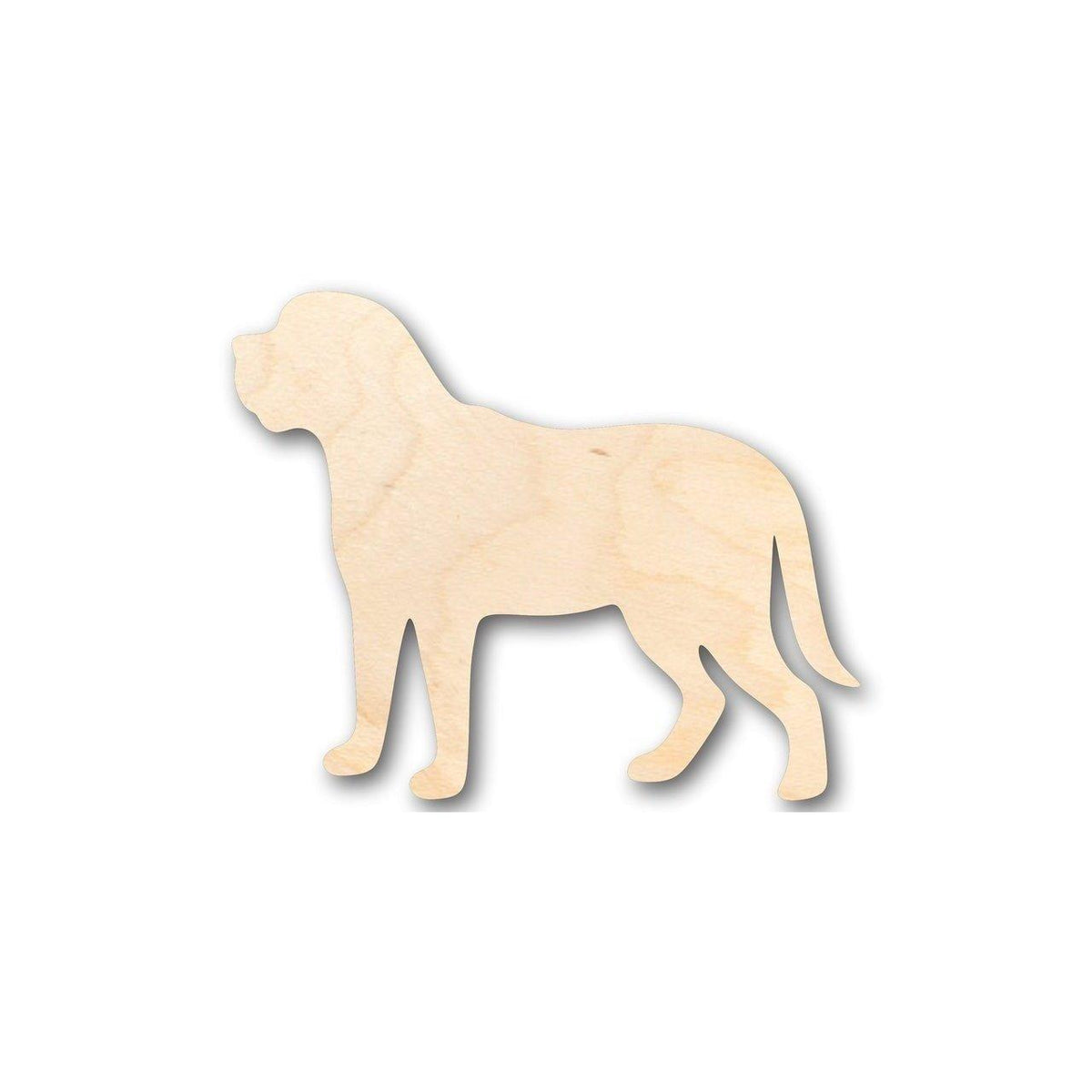 Unfinished Wood Mastiff Dog Shape - Animal - Pet - Craft - up to 46