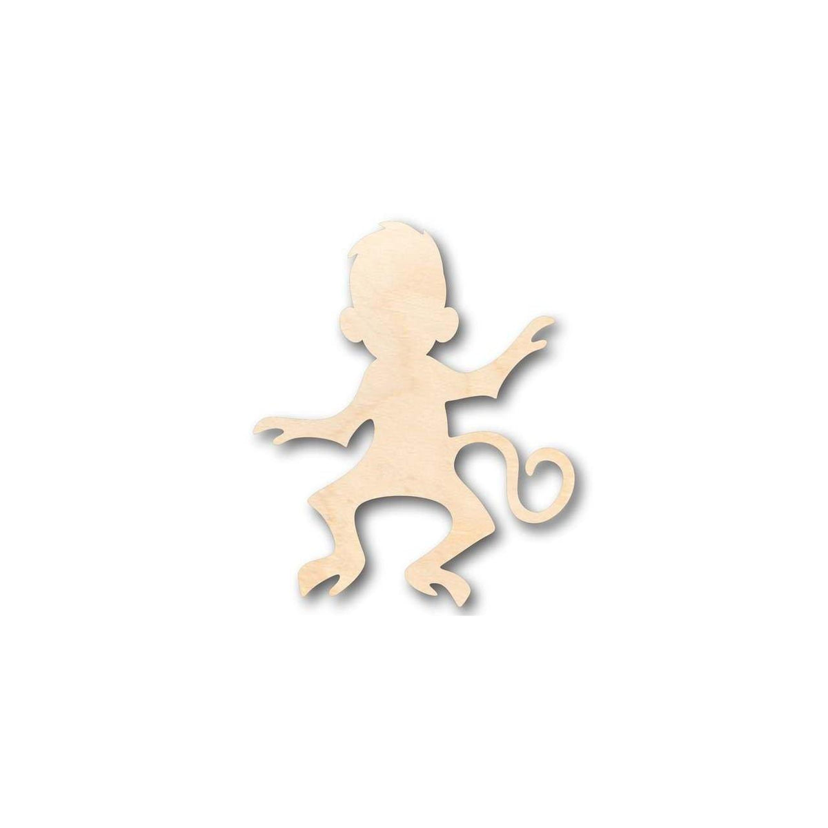 Unfinished Wood Monkey Shape - Animal - Wildlife - Craft - up to 46