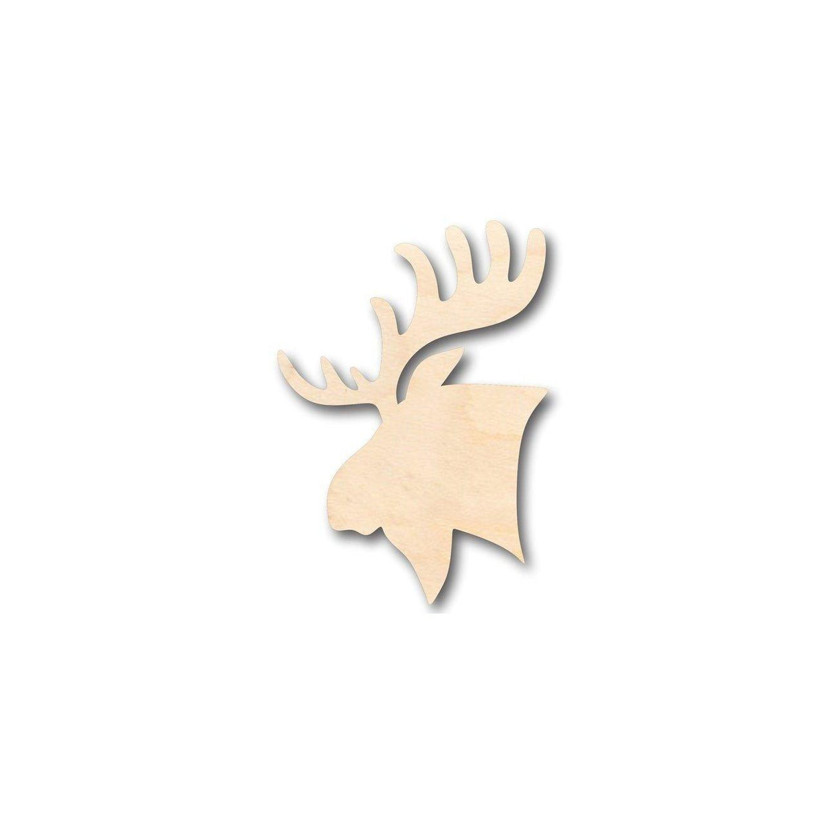 Unfinished Wood Moose Head Shape - Animal - Craft - up to 46