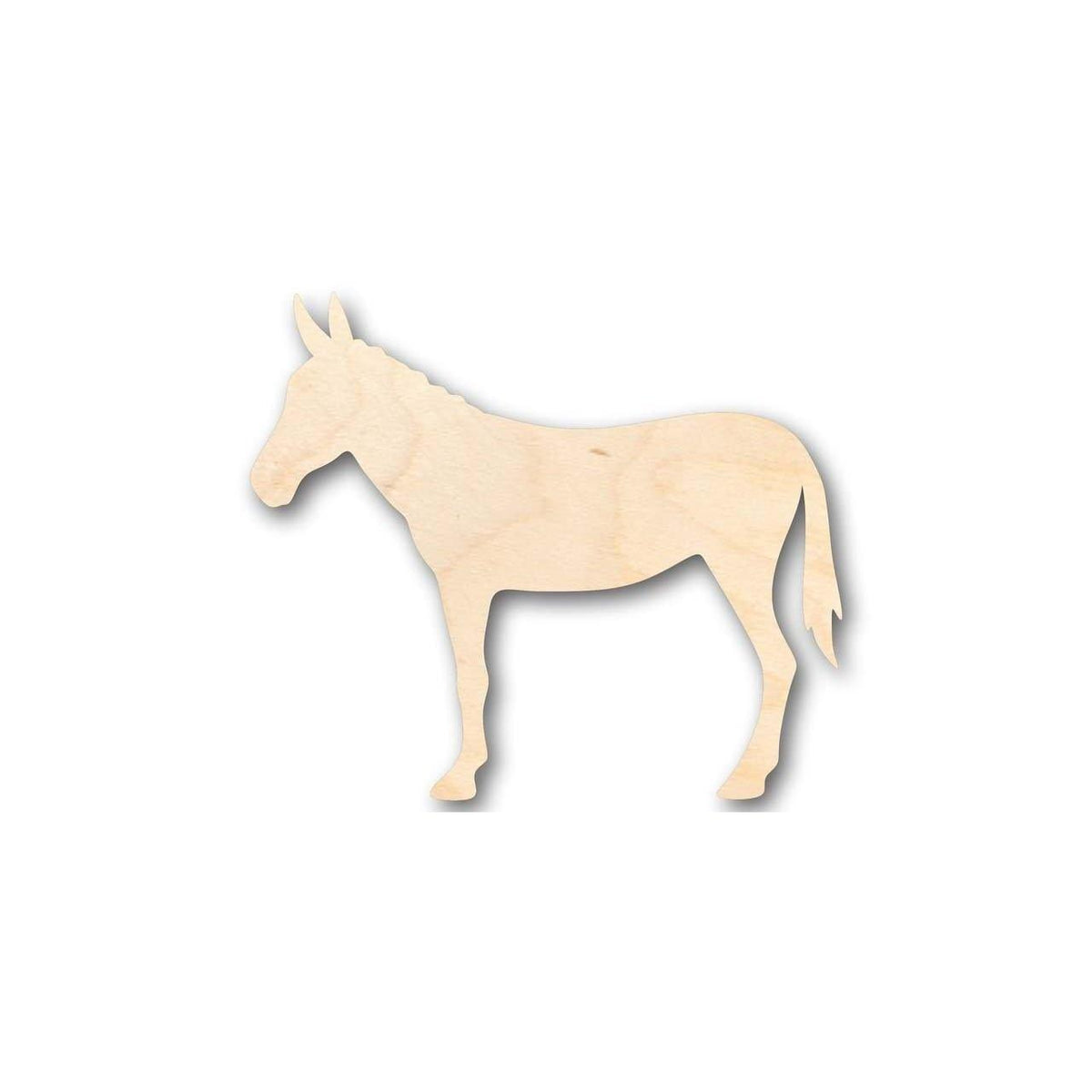 Unfinished Wood Mule Shape - Farm Animal - Craft - up to 46