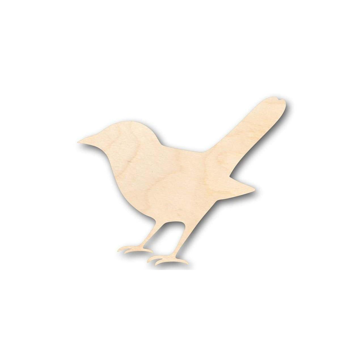 Unfinished Wood Nightingale Shape - Bird - Wildlife - Craft - up to 46
