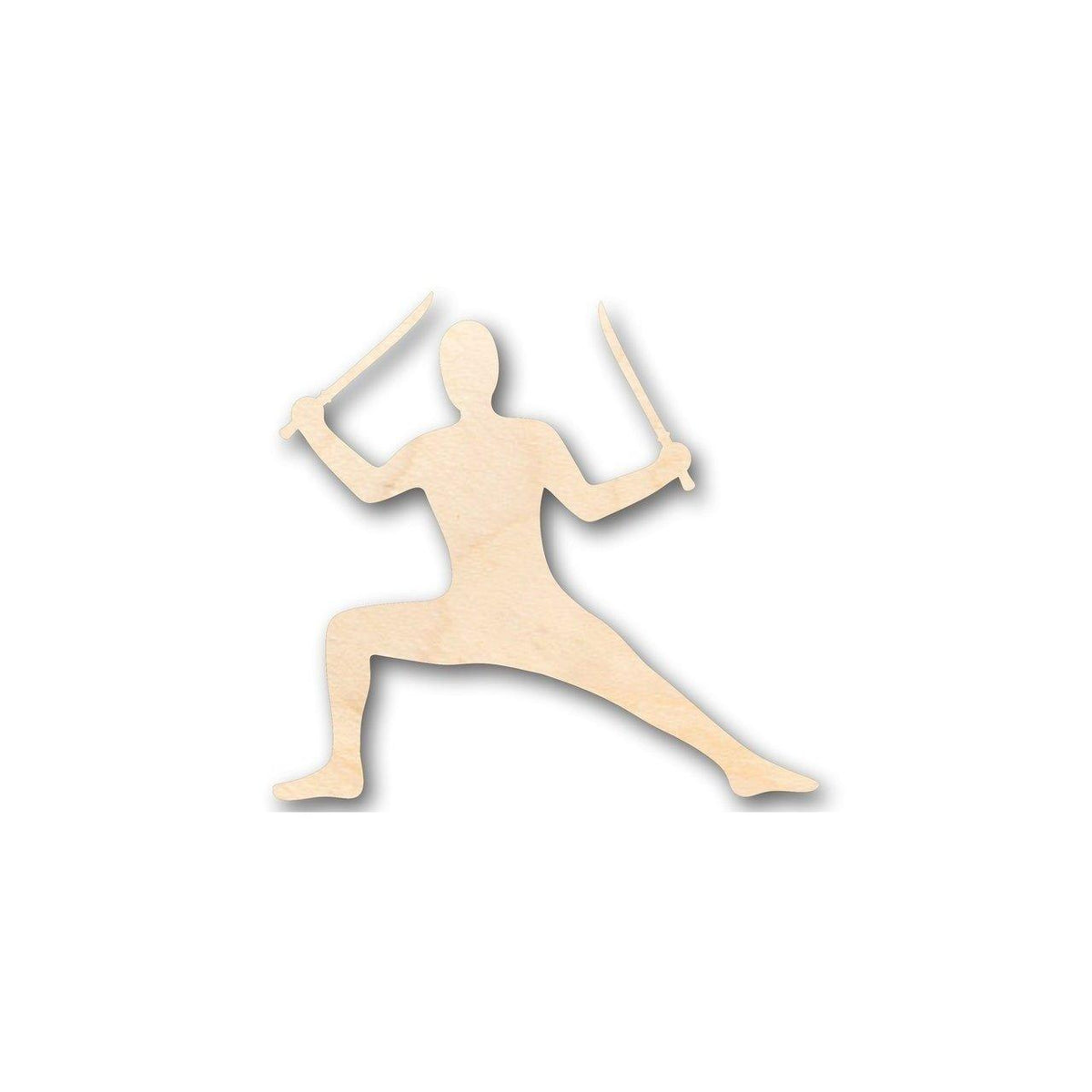 Unfinished Wood Ninja Shape - Craft - up to 46