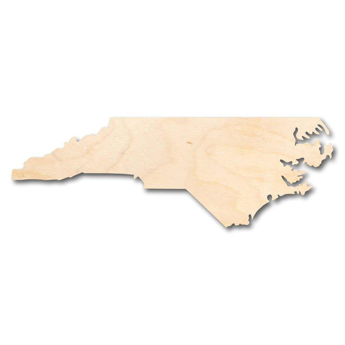 Unfinished Wood North Carolina Shape - State - Craft - up to 46