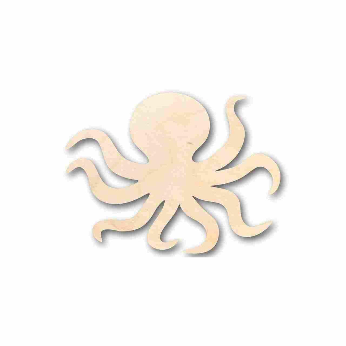 Unfinished Wood Octopus Shape - Ocean - Craft - up to 46