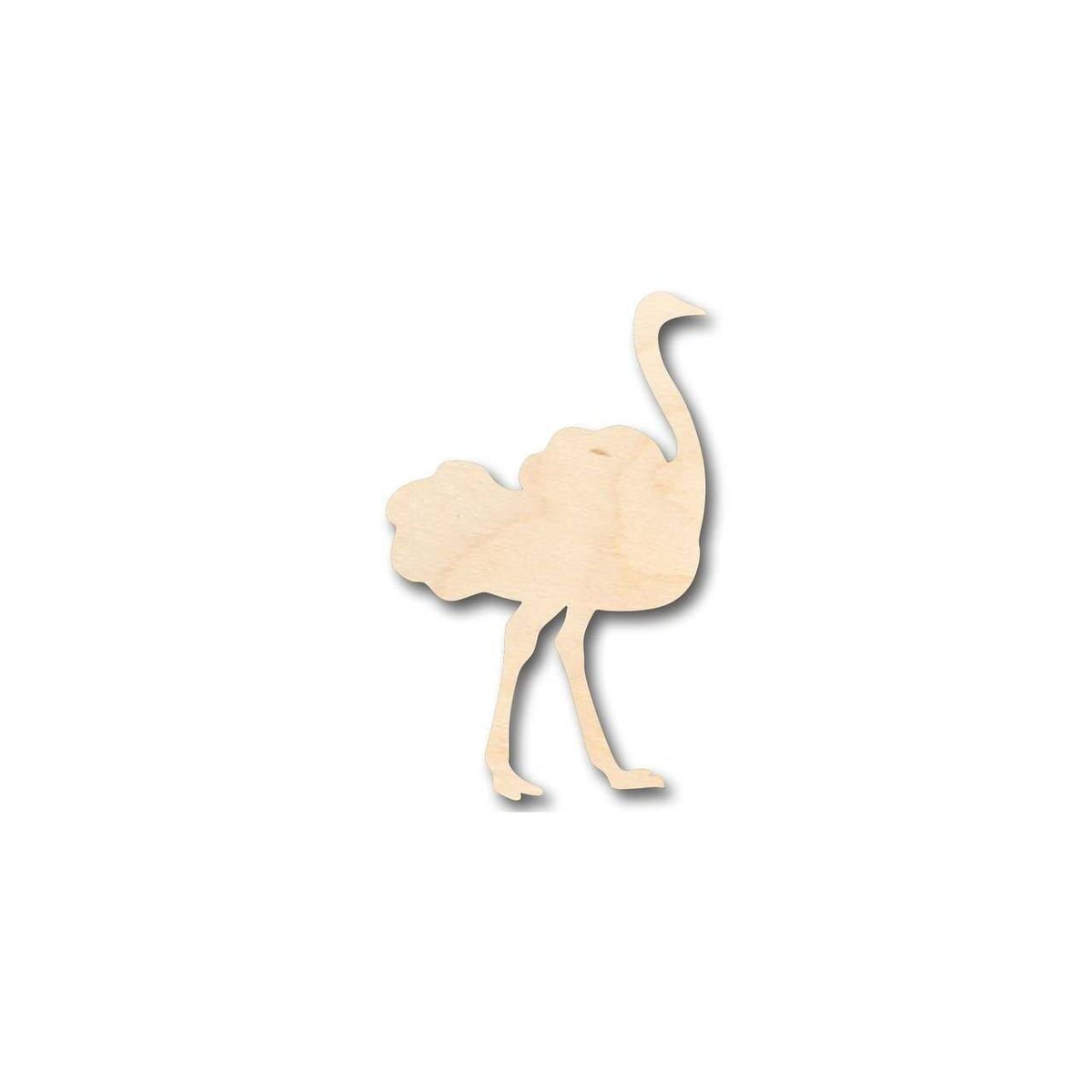 Unfinished Wood Ostrich Shape - Animal - Wildlife - Craft - up to 46
