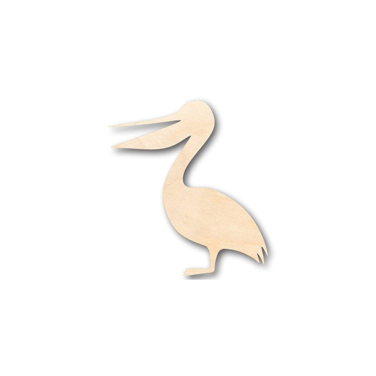 Unfinished Wood Pelican Shape - Bird - Wildlife - Craft - up to 46