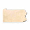 Unfinished Wood Pennsylvania Shape - State - Craft - up to 46" DIY - 3" / 1/8"