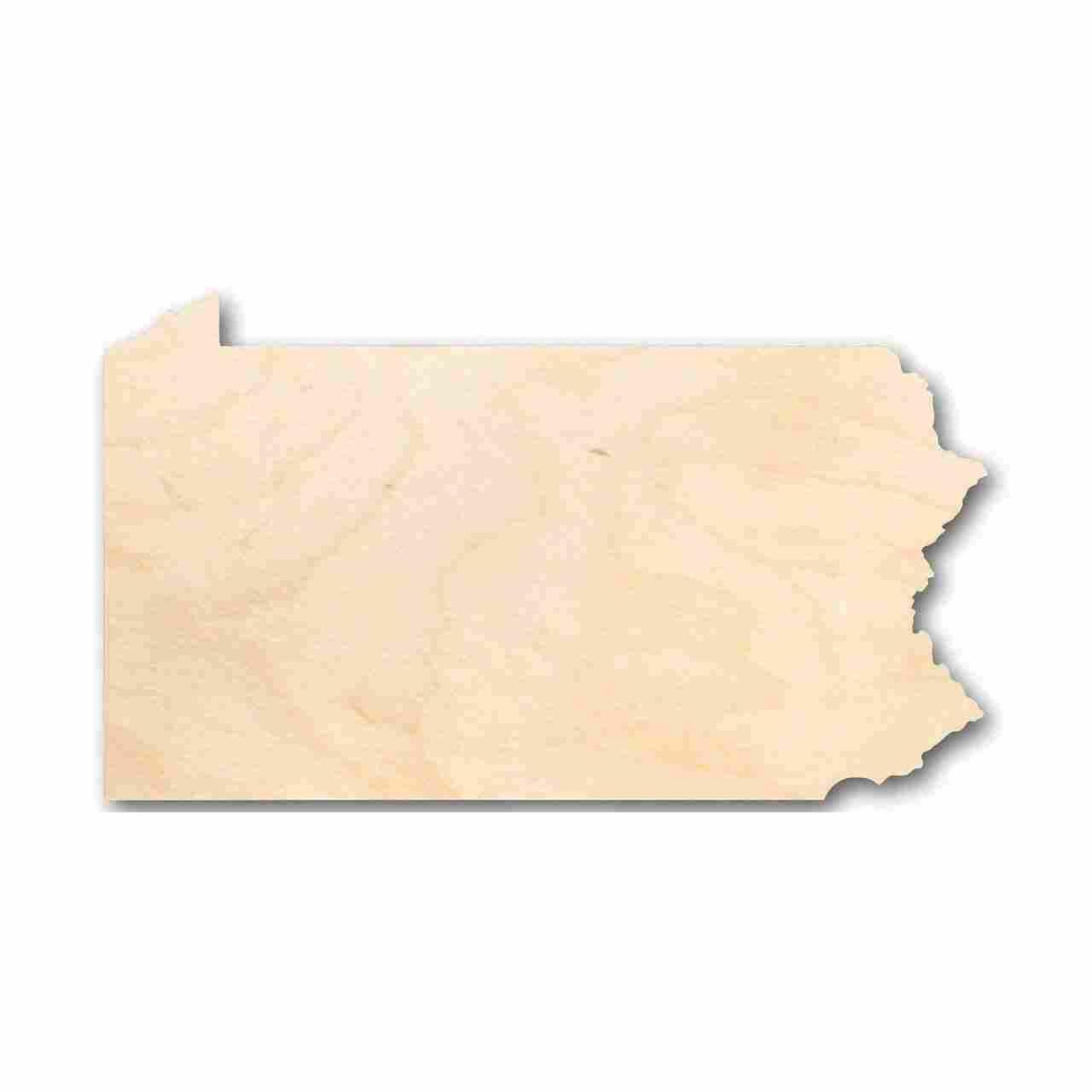 Unfinished Wood Pennsylvania Shape - State - Craft - up to 46