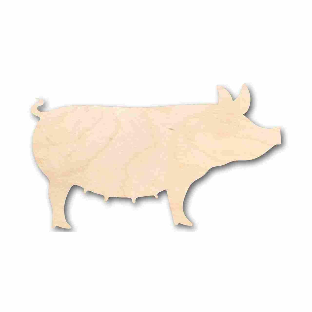 Unfinished Wood Pig Sow Shape - Farm Animal - Craft - up to 46