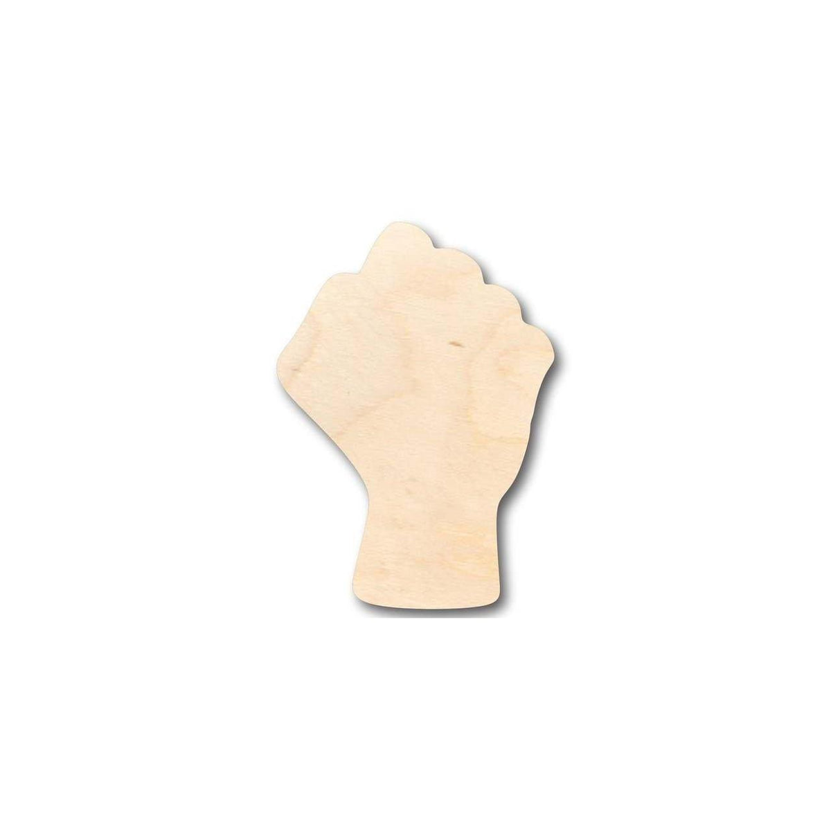 Unfinished Wood Raised Fist Shape - Craft - up to 46