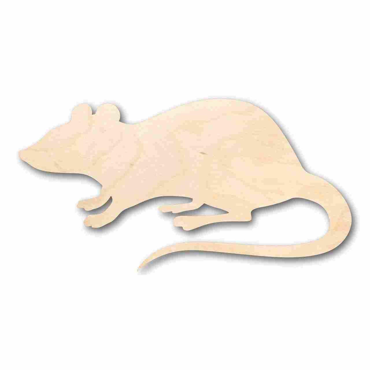 Unfinished Wood Rat Shape - Animal - Wildlife - Craft - up to 46