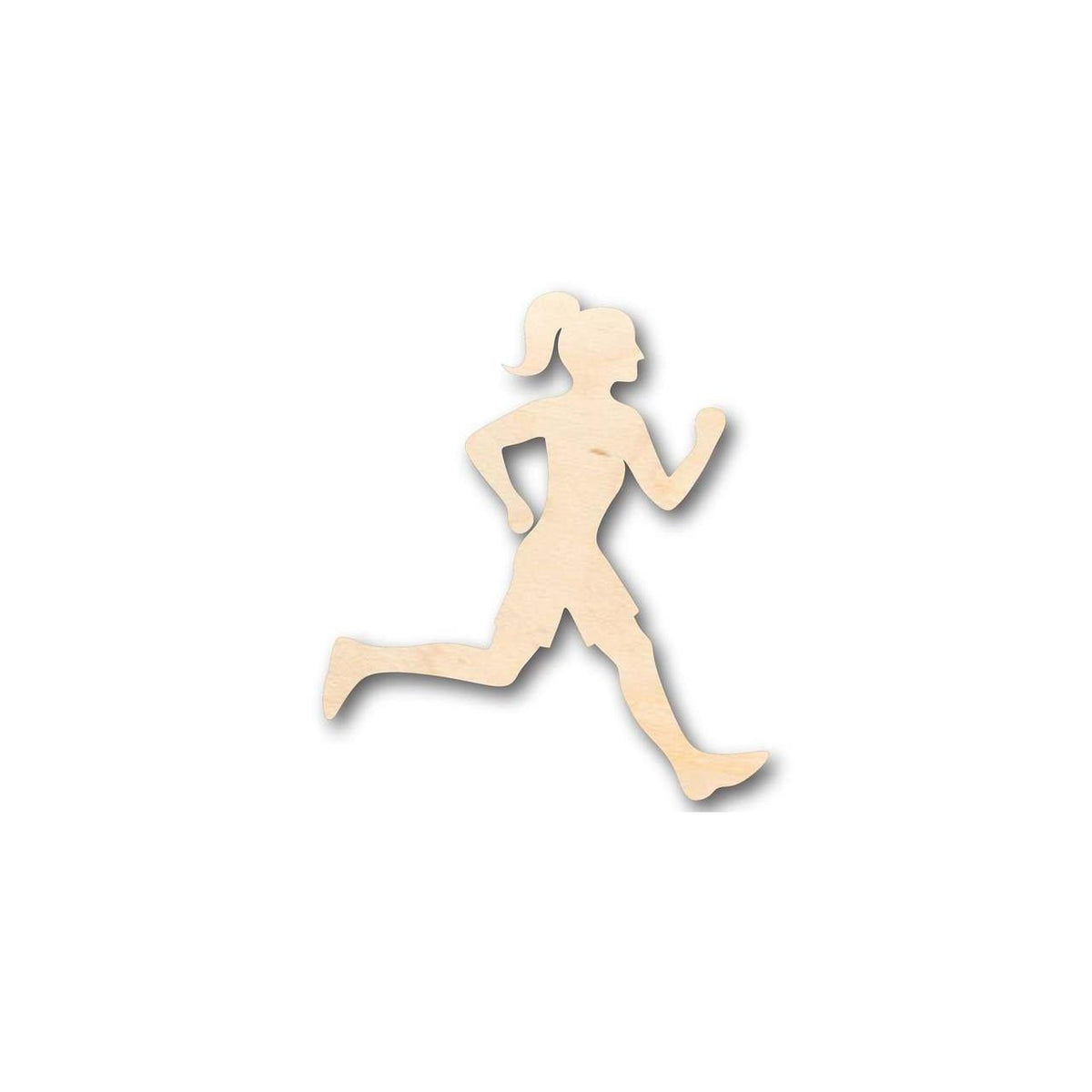 Unfinished Wood Running Girl Shape - Track Cross Country - Sports - Room Decor - up to 46