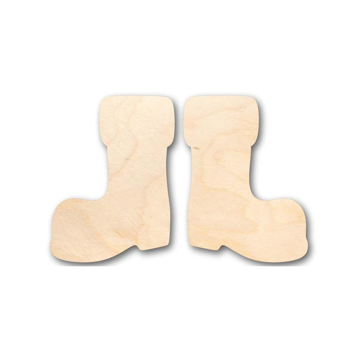 Unfinished Wood Santa Claus Boots Shape - Christmas - Ornament - Craft - up to 46