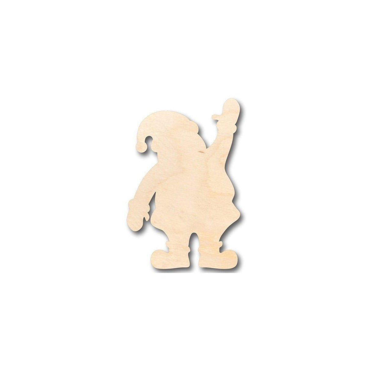 Unfinished Wood Santa Claus Wave Shape - Christmas - Ornament - Craft - up to 46