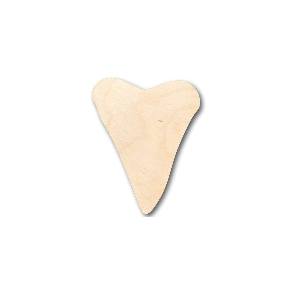 Unfinished Wood Shark Tooth Shape - Ocean - Beach - Nursery - Craft - up to 46