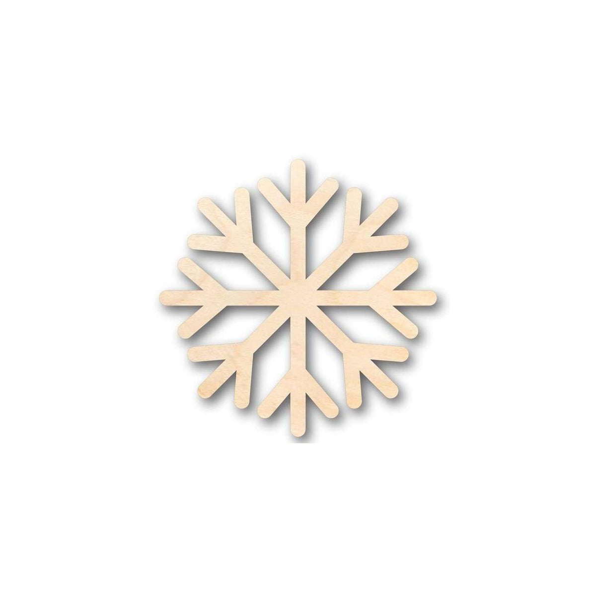 Unfinished Wood Simple Snowflake Shape - Winter Decor - Craft - up to 46