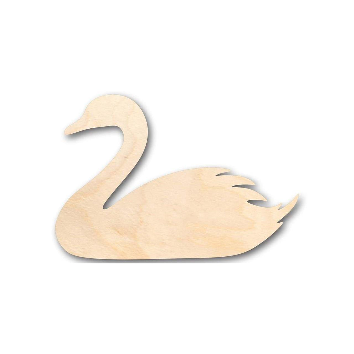 Unfinished Wood Swan Shape - Bird Animal - Craft - up to 46