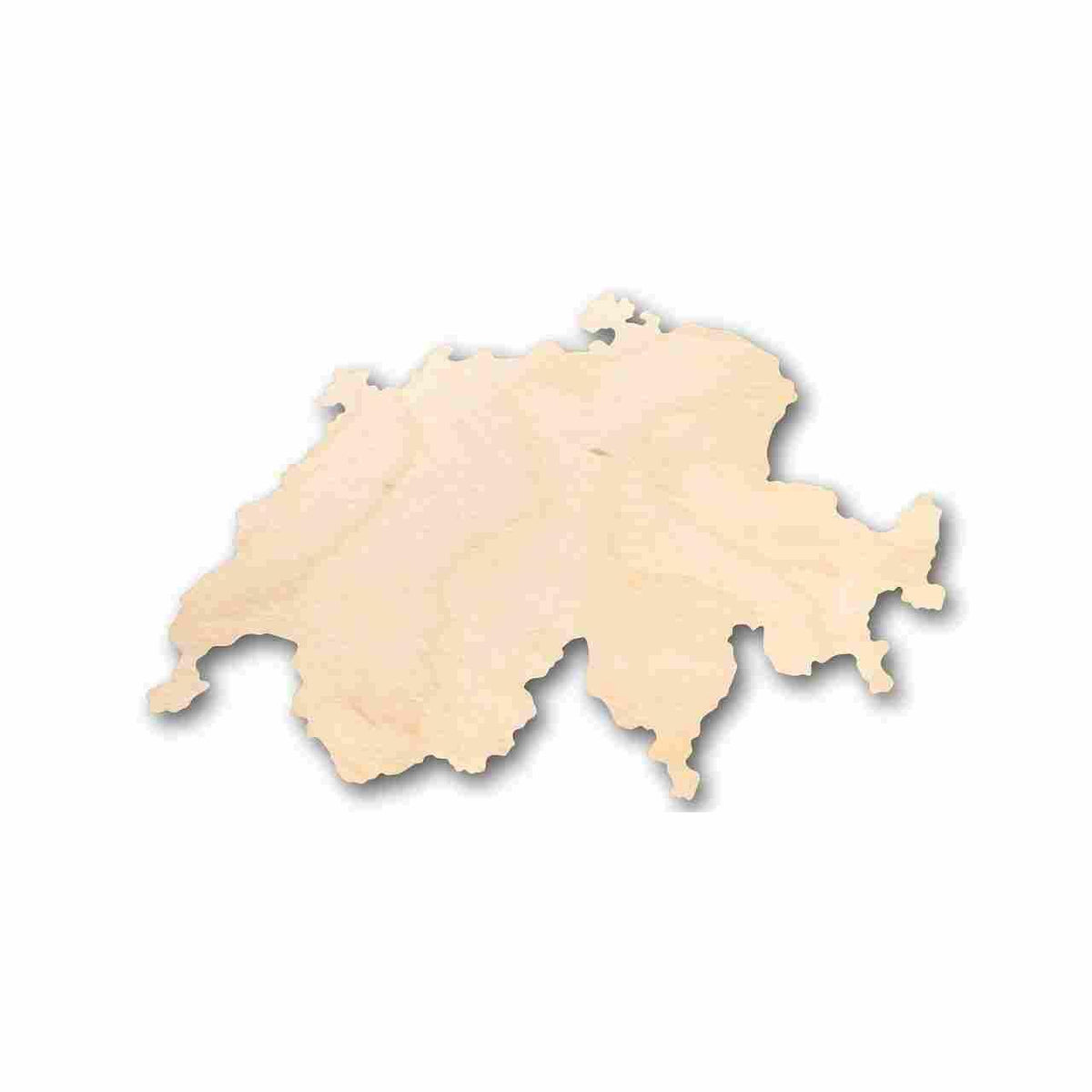 Unfinished Wood Switzerland Shape - Country - Craft - up to 46