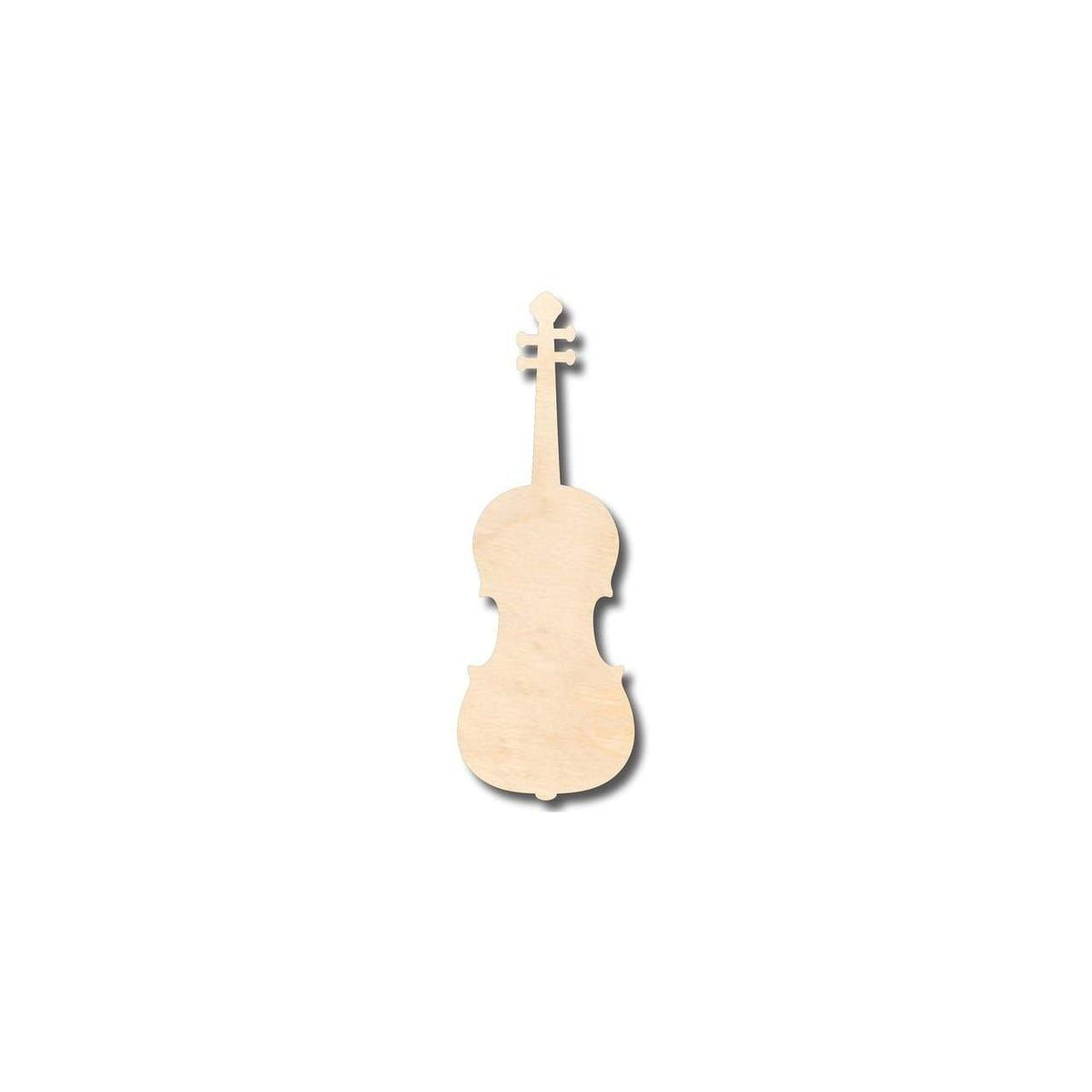 Unfinished Wood Violin Shape - Music - Craft - up to 46