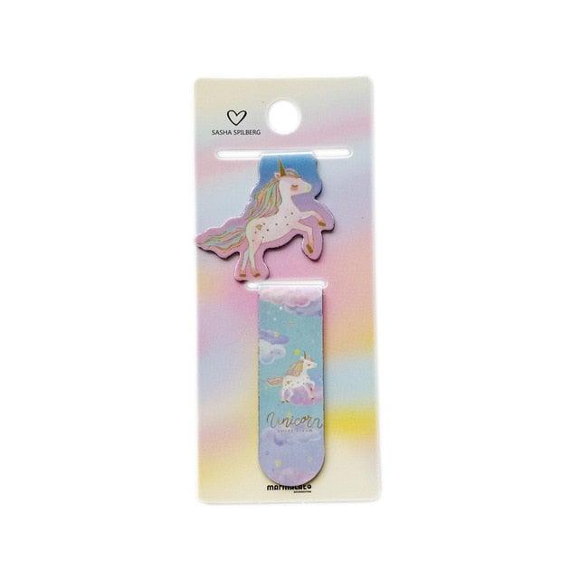 Unicorn Magnetic Bookmarks Books Marker Of Page Student Stationery School Office Supply Bookmarks for Book Lovers Magnet Book Markers Magnet Page Marker Clips For Students Teacher Supplies