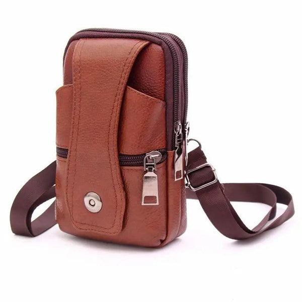 Unique Cross Body Shoulder Bag  Classic Texture Creative Delicate Design  PU Leather Fanny Waist Bag Elegant  Mobile Phone Belt Bum Pouch
