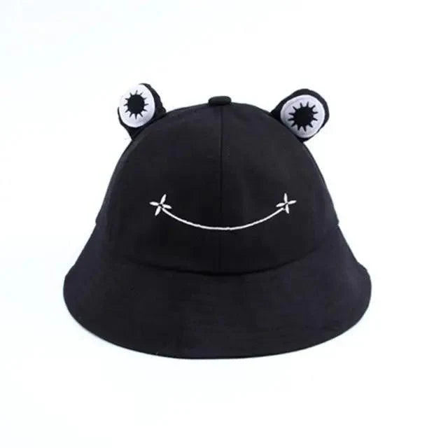 Unique Design Frog Bucket Hat for Women Summer Autumn Plain Female Panama Outdoor Hiking Beach Fishing Cap Sunscreen Woman Sunhat