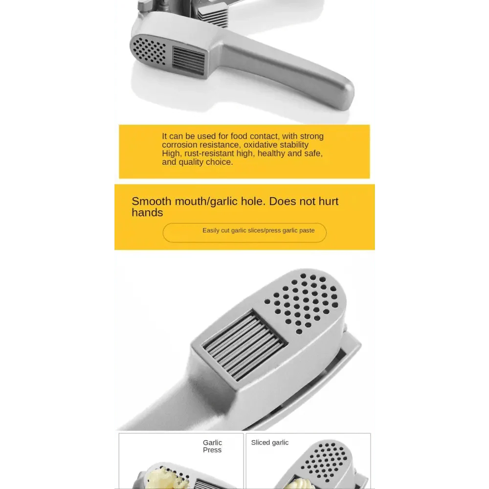 Unique Design Kitchen Household Manual Garlic Press Aluminum Alloy Garlic Maker Garlic Squeeze Garlic Press Kitchen Gadget