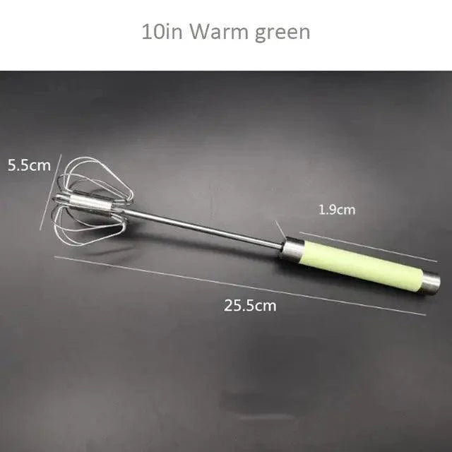 Unique Design Semi-automatic Egg Beater 304 Stainless Steel Egg Whisk Manual Hand Mixer Self Turning Egg Stirrer Kitchen Accessories Egg Tools