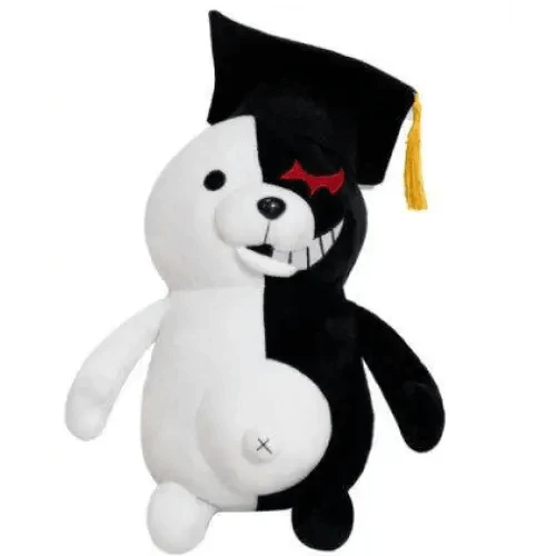 Unique Design Super Danganronpa 2 Monokuma Black & White Bear Plush Toy Soft Stuffed Animal Dolls Birthday Gift for Children