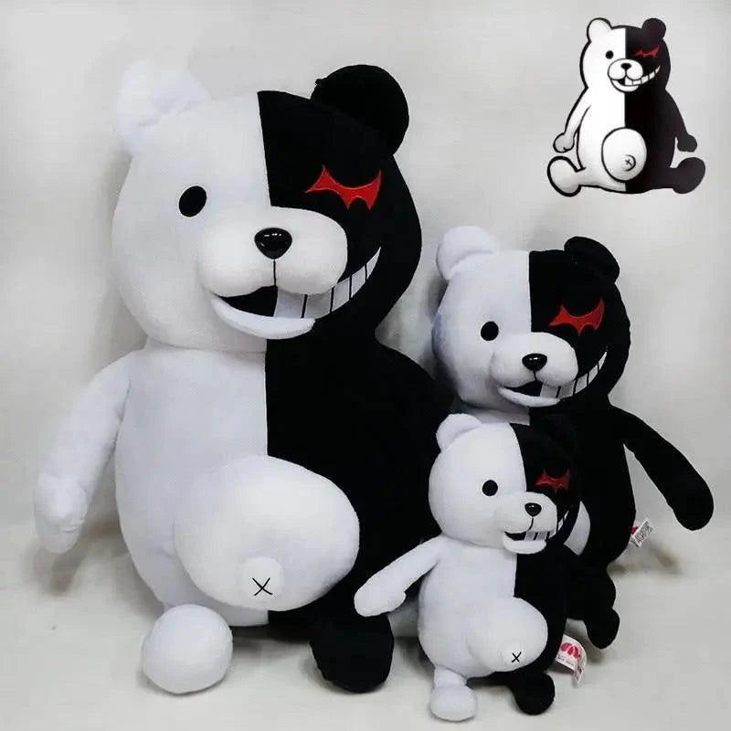 Unique Design Super Danganronpa 2 Monokuma Black & White Bear Plush Toy Soft Stuffed Animal Dolls Birthday Gift for Children