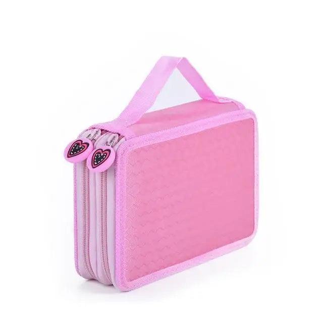 Unique Purple Cute Big 36/48/72 Holes Stationery Students Pencil Case High Quality Large Capacity Pencil Box