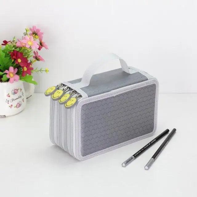 Unique Purple Cute Big 36/48/72 Holes Stationery Students Pencil Case High Quality Large Capacity Pencil Box