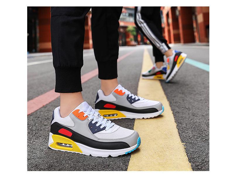 Unisex Air Cushion Sneakers Men's Colorful Casual  Fashion Jogging Sneakers Outdoor Sports Sneakers Lace Up Unisex Walk Women's Air Athletic Running Sneakers