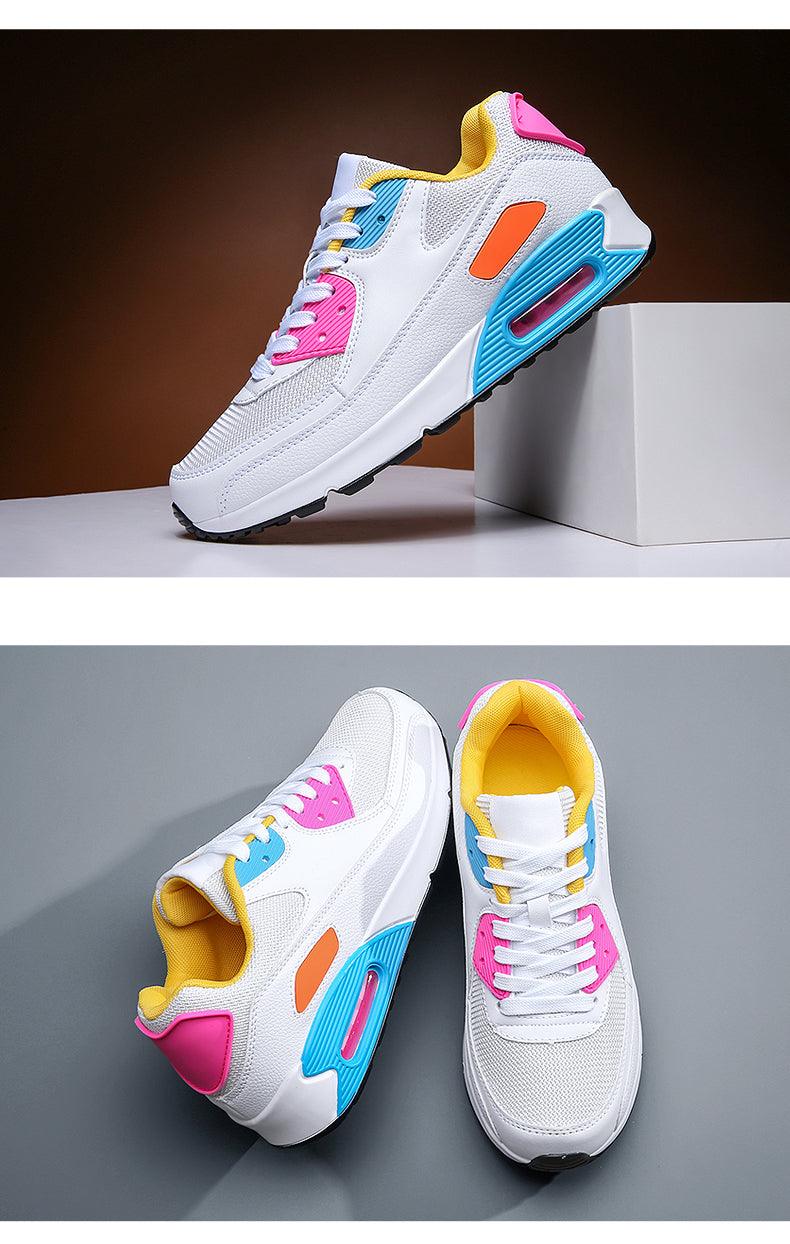 Unisex Air Cushion Sneakers Men's Colorful Casual  Fashion Jogging Sneakers Outdoor Sports Sneakers Lace Up Unisex Walk Women's Air Athletic Running Sneakers