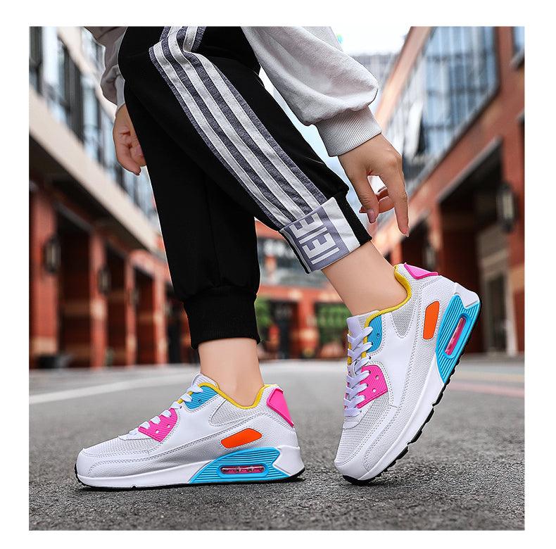 Unisex Air Cushion Sneakers Men's Colorful Casual  Fashion Jogging Sneakers Outdoor Sports Sneakers Lace Up Unisex Walk Women's Air Athletic Running Sneakers