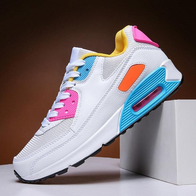 Unisex Air Cushion Sneakers Men's Colorful Casual  Fashion Jogging Sneakers Outdoor Sports Sneakers Lace Up Unisex Walk Women's Air Athletic Running Sneakers