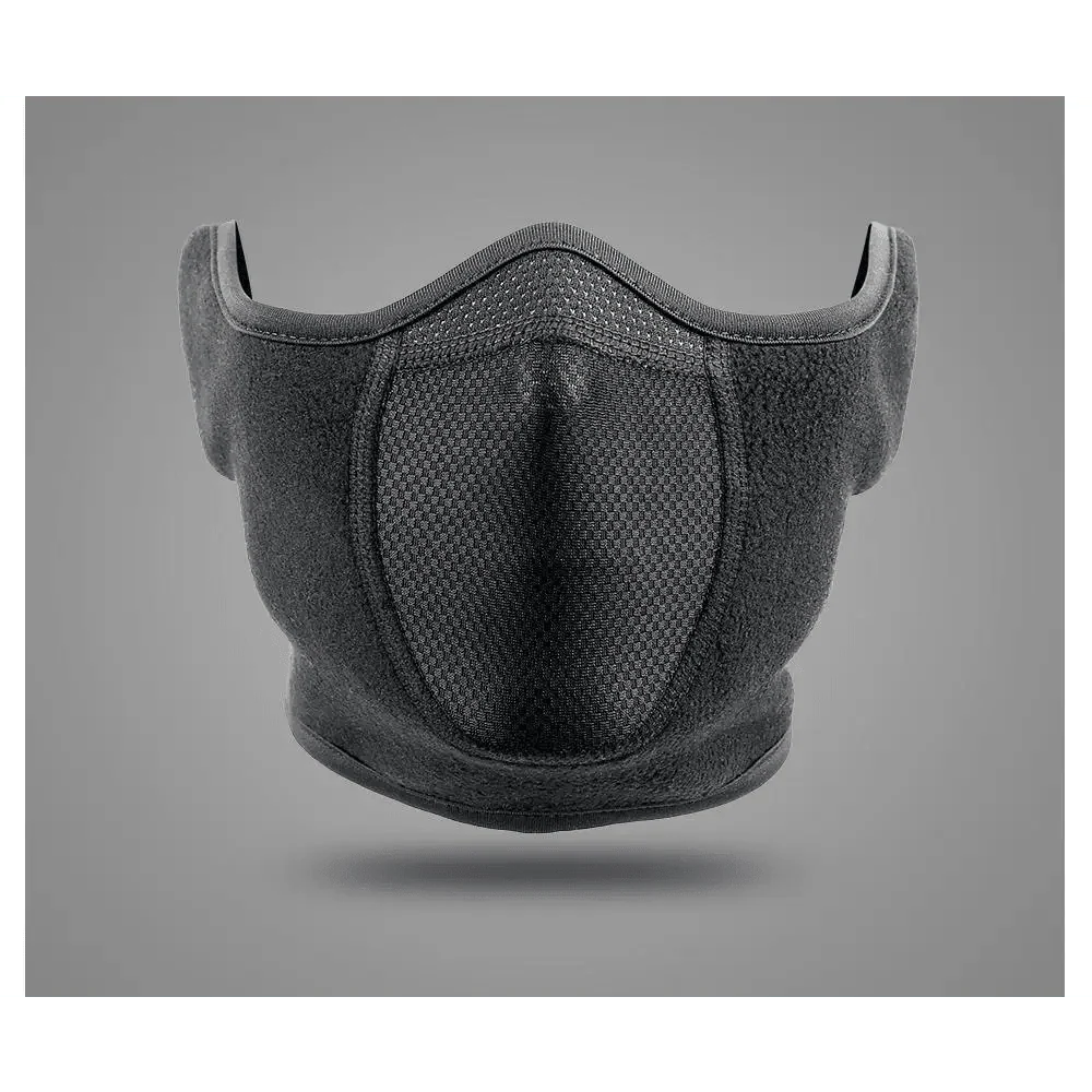 Unisex Breathable Black Half Ski Windproof Sport Mask Face Cover Ear Warmer For Winter Weather Men Running Thermal Masks Scarf Snowboard Ski Mask Neck Warmer