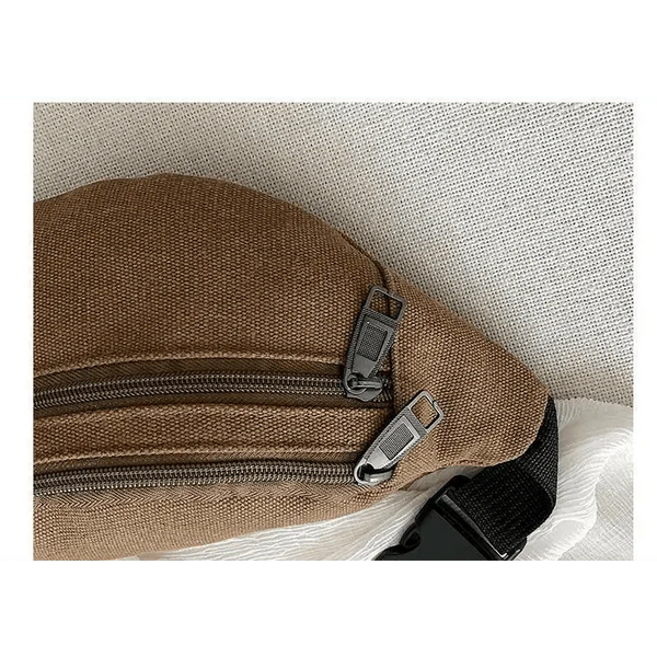 Unisex Casual Canvas Waist Bag Functional Comfortable Waist Bag Classic Waterproof Cross Body Traveling Bag