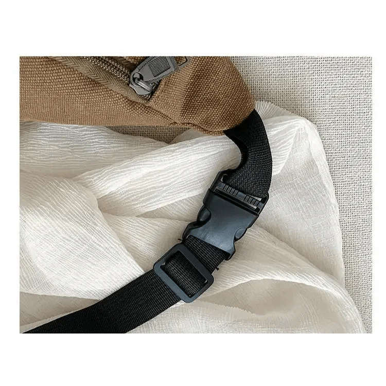 Unisex Casual Canvas Waist Bag Functional Comfortable Waist Bag Classic Waterproof Cross Body Traveling Bag
