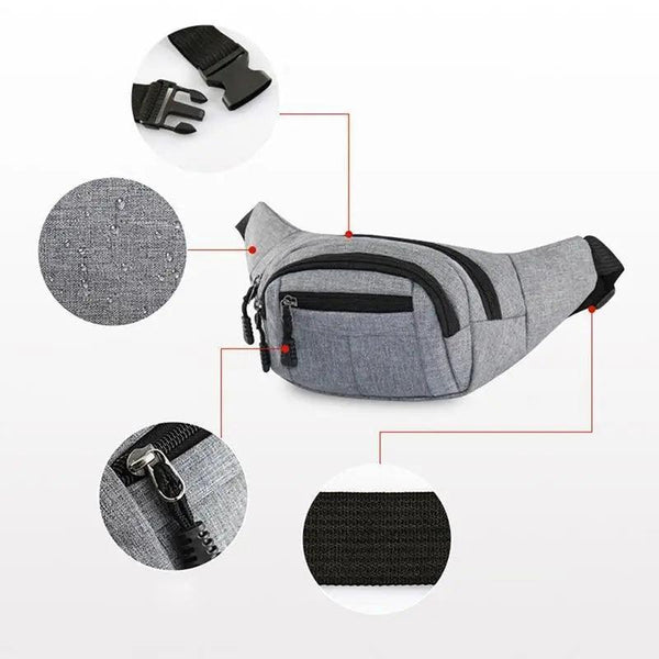 Unisex Casual Chest Belt Simple Waist Bag Adjustable Fanny Pack Pouch Outdoors Traveling Bag