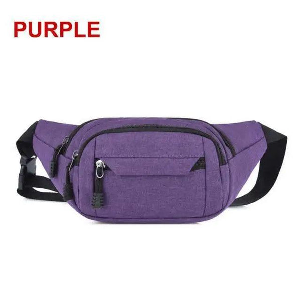 Unisex Casual Crossbody Women Waist Bag Retro Design Large Capacity Canvas Travel Adjustable Phone Bag Fanny Hip Bags Hands-Free Wallets Waist Pack