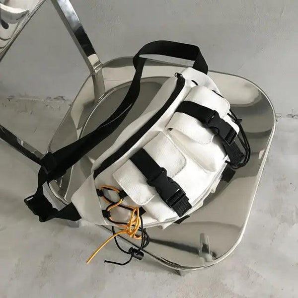 Unisex Casual Stylish Zipper Fanny Black Waist Bag Comfortable Travel Cross Body Bag Large Capacity Bags