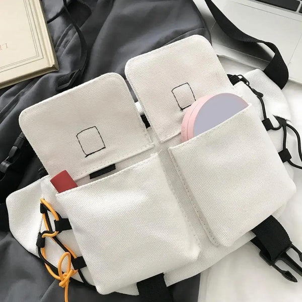 Unisex Casual Stylish Zipper Fanny Black Waist Bag Comfortable Travel Cross Body Bag Large Capacity Bags